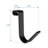 FLEXIMOUNTS 4 Pack Add-On Storage Rail Hooks, Black view 4