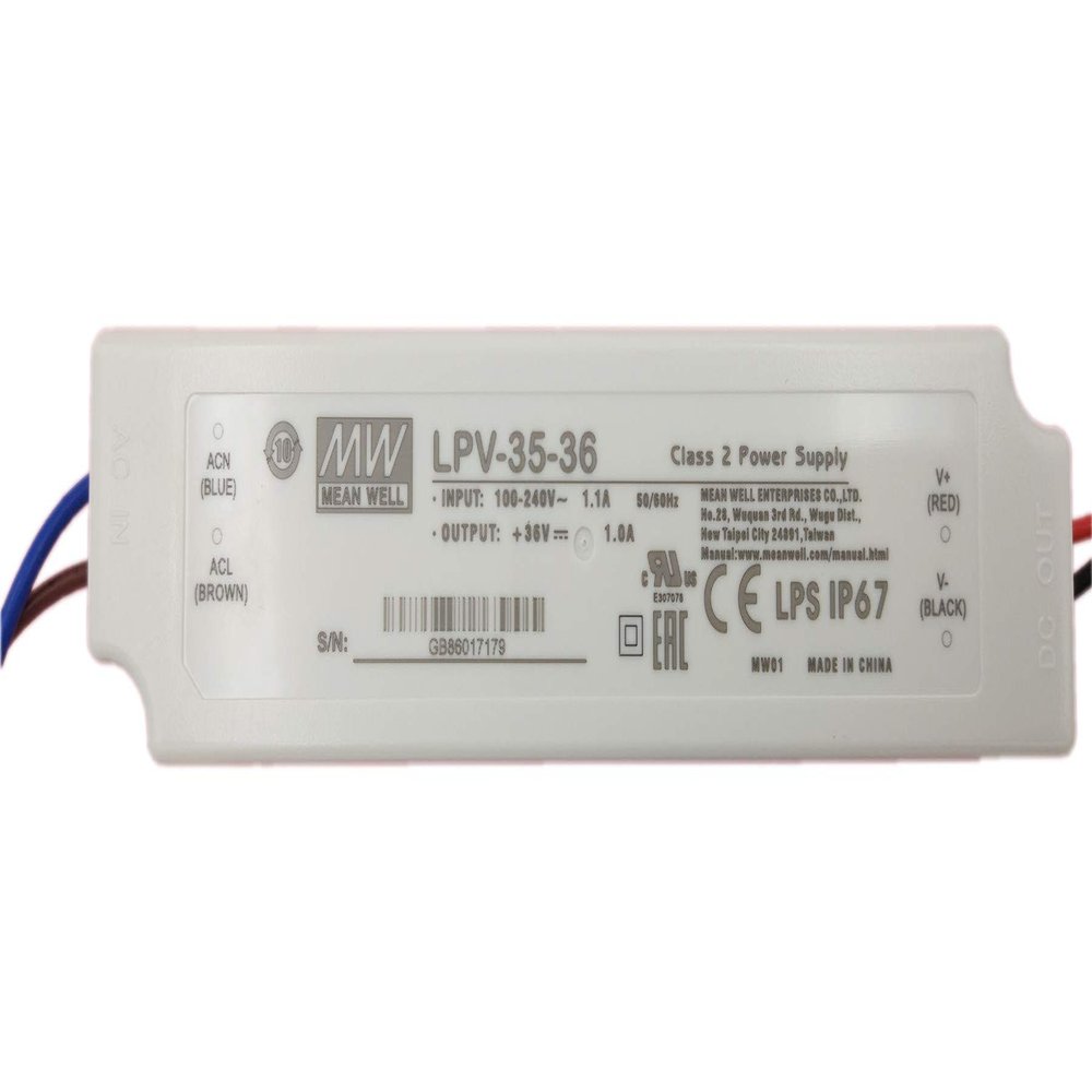 MeanWell LPV-35-36 Power Supply - 35W 36V - IP67