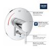 Grohe 29102EN1 Concetto Soft 1-Handle Bath/Shower Trim Kit in Brushed Nickel (Valve Sold Separately) view 3