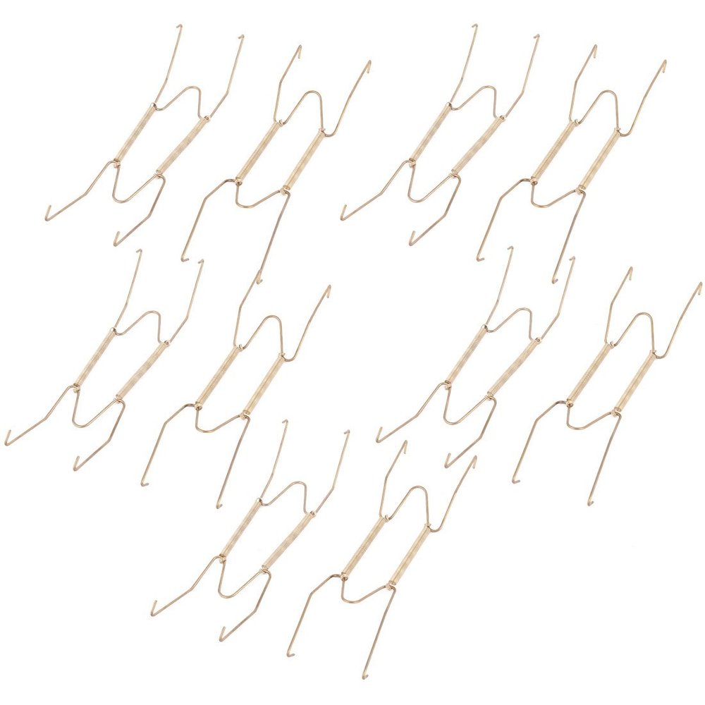 uxcell 10pcs Metal Household W Shaped Pan Plate Holder Wall Hanger 19x5cm