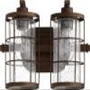 Quorum 5364-2-86 Restoration Two Light Vanity from Ellis Collection in Bronze/Dark Finish, view 2
