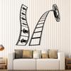 DesignToRefine Vinyl Wall Decal Bobbin Filmstrip Movie Cinema Actor Charlie Chaplin Stickers Large Decor (770ig) Burgundy view 1