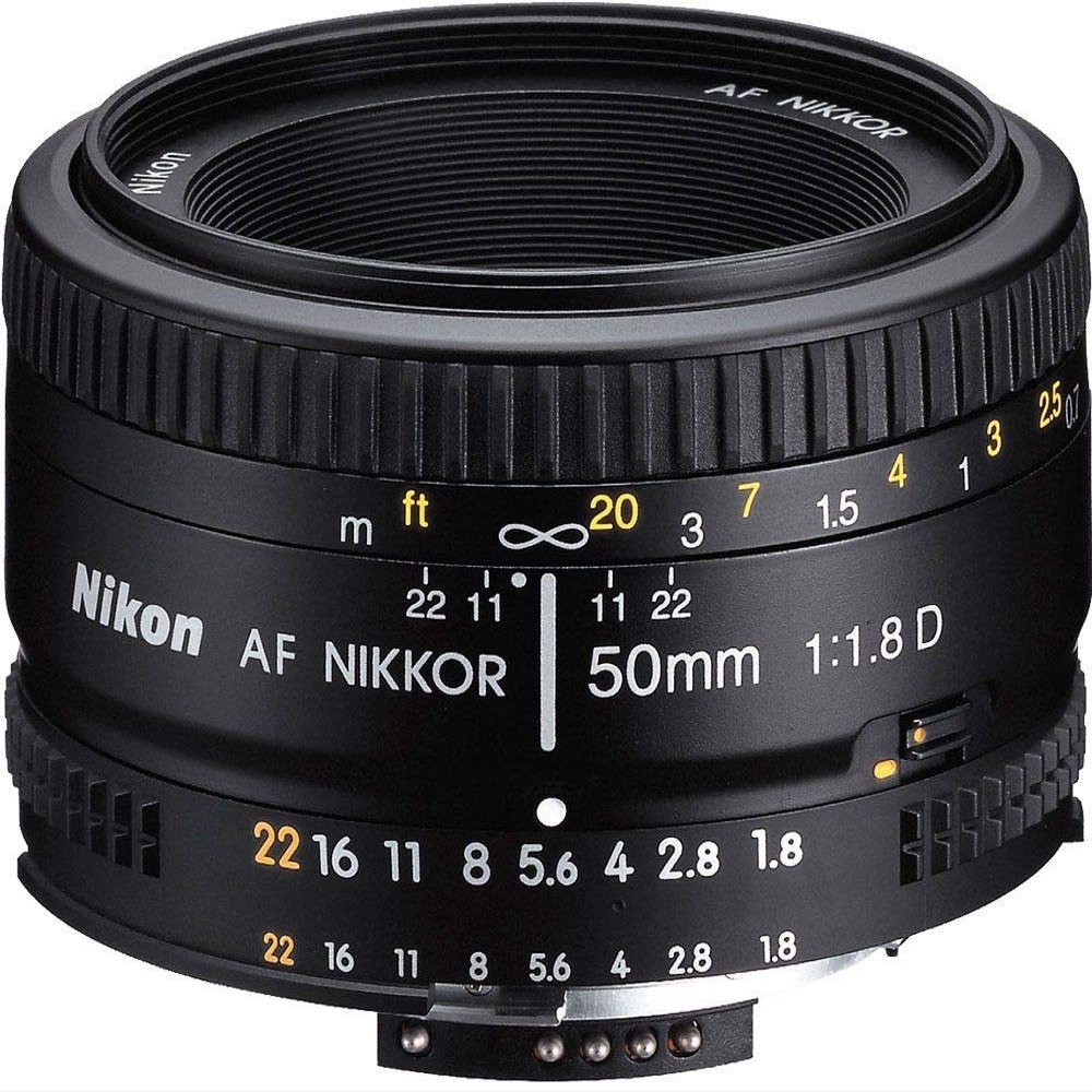 Nikon AF FX NIKKOR 50mm f/1.8D Lens for Nikon DSLR Cameras (Renewed)