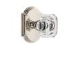Grandeur 828034 Arc Plate Dummy with Baguette Crystal Knob in Polished Nickel view 1