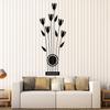 DesignToRefine Vinyl Wall Decal Flowers Tulips Musical Instrument Strings Stickers Large Decor (819ig) Grey view 1