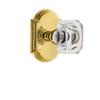 Grandeur 827716 Arc Plate Passage with Baguette Crystal Knob in Lifetime Brass, 2.75 view 1