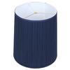 FenchelShades.com Lampshade 13" Top Diameter x 15" Bottom Diameter x 17" Slant Height with Washer (Spider) Attachment for Lamps with a Harp (Pleated Navy) view 1