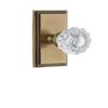 Grandeur 825726 Carre Plate Privacy with Versailles Crystal Knob in Vintage Brass, Privacy - 2.75 view 1