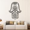 Vinyl Wall Decal God's Hand Hamsa Amulet Judaism Stickers Large Decor (834ig) Lime Green view 1