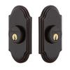 Grandeur 826037 Double Cylinder Deadbolt with Arc Plate in Timeless Bronze, 2.375 Keyed Alike view 1