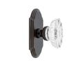 Grandeur 821189 Arc Plate Privacy with Biarritz Crystal Knob in Timeless Bronze, 2.75 view 2
