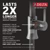 Delta Faucet Collins Single-Handle Kitchen Sink Faucet with Pull Out Sprayer and Magnetic Docking Spray Head, Arctic Stainless 4140-AR-DST view 2