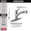 Delta Faucet Collins Single-Handle Kitchen Sink Faucet with Pull Out Sprayer and Magnetic Docking Spray Head, Arctic Stainless 4140-AR-DST view 3