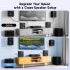 Cable Matters 2-Pack Speaker Wire Wall Plate, Gold Plated Speaker Wall Plate with Banana Plug Binding Post, White view 4