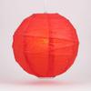 PaperLanternStore.com 20 Inch Red Irregular Ribbed Paper Lantern (10 PACK) view 1