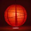 PaperLanternStore.com 20 Inch Red Irregular Ribbed Paper Lantern (10 PACK) view 2