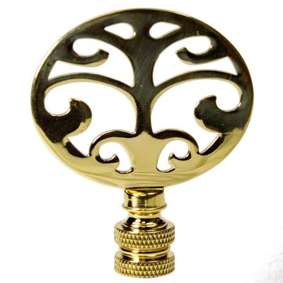 Polished Brass Tree Lamp Finial 2.25" h