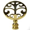Polished Brass Tree Lamp Finial 2.25" h view 1