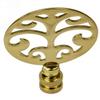 Polished Brass Tree Lamp Finial 2.25" h view 2