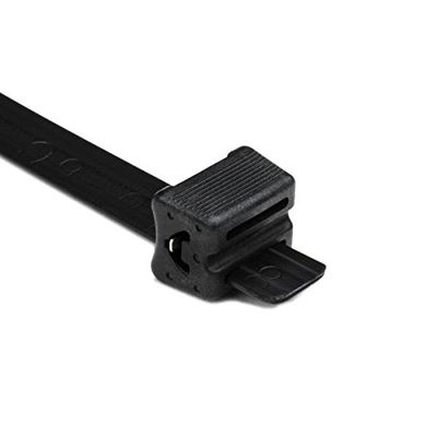 Hellermann Tyton North America TELS-13 Extended Length Tie, POM, Black, 10-13.5" Straps and 10 Heads/Package, 0.49" Height, 0.5" Width, 13.5" Length (Pack of 10)