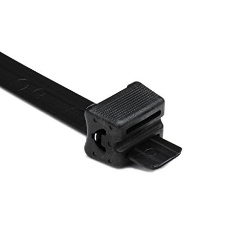 Hellermann Tyton North America TELS-13 Extended Length Tie, POM, Black, 10-13.5" Straps and 10 Heads/Package, 0.49" Height, 0.5" Width, 13.5" Length (Pack of 10)