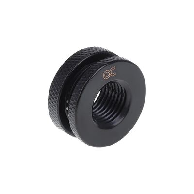 Alphacool G1/4" Bulkhead Connector Fitting, Short Version, Deep Black