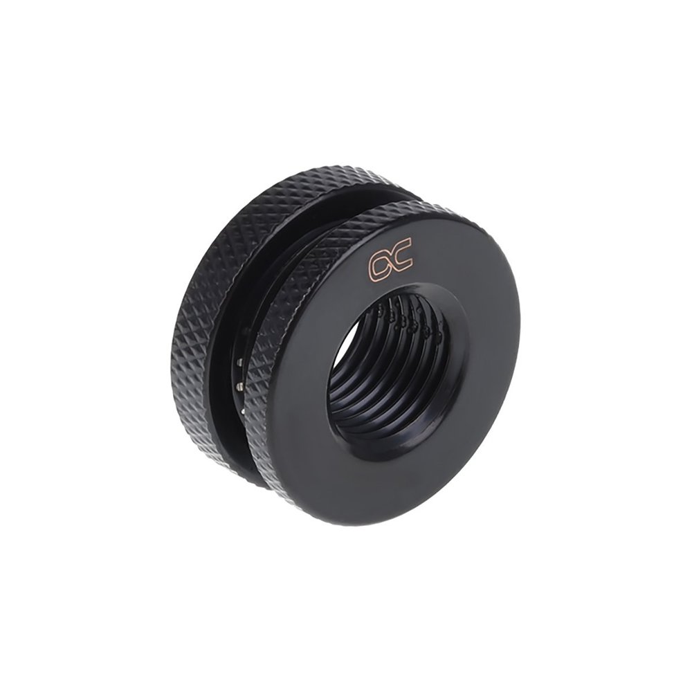 Alphacool G1/4" Bulkhead Connector Fitting, Short Version, Deep Black