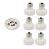 E-Simpo 6-Pack E17 to Gu10 Light Socket Adapter, Ceramic E17 to Gu10 Halogen CFL LED Lampholder Base Converter view 1