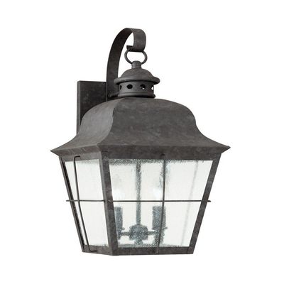 Generation Lighting 8463EN-46 Transitional Two Light Outdoor Wall Lantern from Lighting-Chatham Collection Dark Finish, Oxidized Bronze