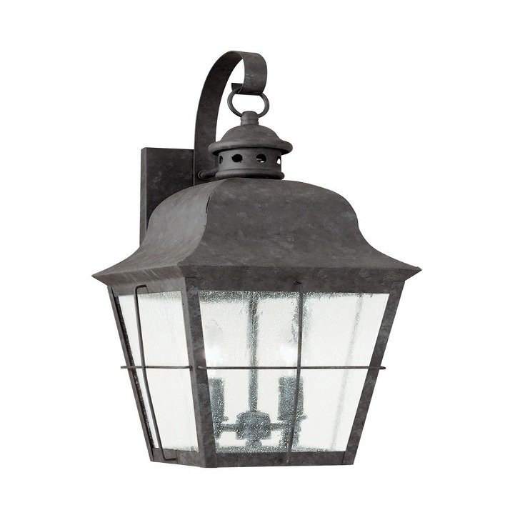 Generation Lighting 8463EN-46 Transitional Two Light Outdoor Wall Lantern from Lighting-Chatham Collection Dark Finish, Oxidized Bronze