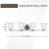 Generation Lighting 4-Light Emmons Traditional Bath Fixture Wall Lamp Brushed Nickel 4439004-962, Bathroom Light Fixture for Home Dcor, Wall Sconce Vanity Light Fixture and Bathroom Accessory view 3