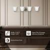 Generation Lighting 4-Light Emmons Traditional Bath Fixture Wall Lamp Brushed Nickel 4439004-962, Bathroom Light Fixture for Home Dcor, Wall Sconce Vanity Light Fixture and Bathroom Accessory view 4