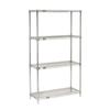 Nexel Quick Adjust Wire Shelving, Chrome, 48x14x63 view 1