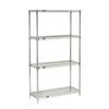 Nexel Quick Adjust Wire Shelving, Chrome, 48x14x63 view 2