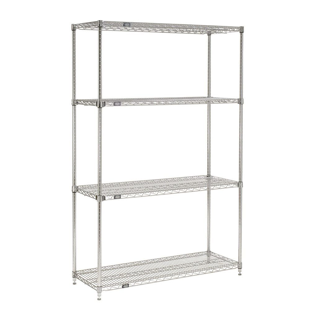 Nexel 14368AC Quick Adjust Chrome Wire Shelving, 36x14x86