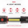 NEBO Slyde+, 300 Lumen LED Flashlight & 200 Lumen Worklight-Black view 2