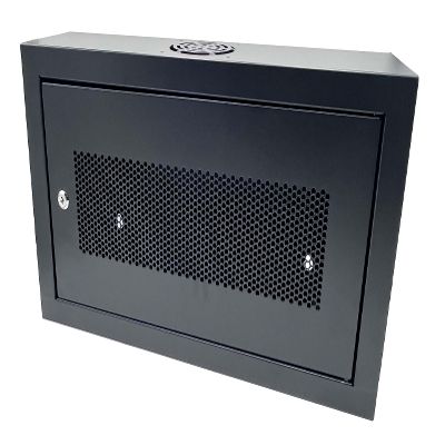 CNAweb 6U 19" Slim SoHo Wall Mount Rack Cabinet Enclosure 6" Depth - Black