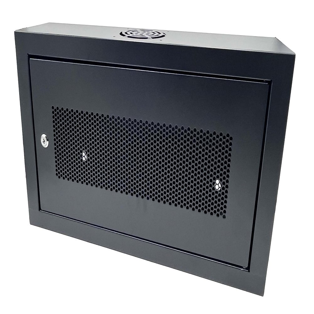 CNAweb 6U 19" Slim SoHo Wall Mount Rack Cabinet Enclosure 6" Depth - Black