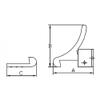 White Water 2072BD Dull Brass Elbow Catch view 2