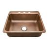 Sinkology SK102-25AC Sinkology Rosa Drop 25" 3-Hole Kitchen Sink, Antique Copper view 1