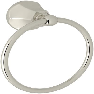 Rohl WE4 Wellsford 6" Towel Ring, Polished Nickel