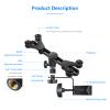Neewer 6-11 inches Adjustable Music Mic Microphone Stand Tablet Mount with 360 Degree Swivel Holder for Apple iPad Pro Air Mini Google Nexus Samsung Galaxy view 2