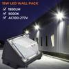 Yaolite LED Wall Pack Light 15w, Outdoor Commercial and Industrial Lighting, 1950 Lumens, 100-120W HPS/HID Replacement, 5000K (Crystal White Glow), IP65 Waterproof, ETL & DLC Qualified view 3