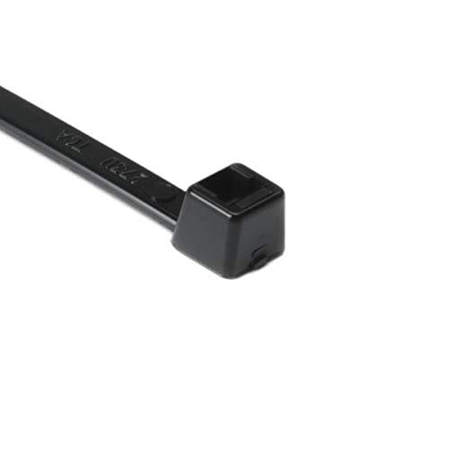 Hellermann Tyton North America T50R0HSC2 High Temp Tie, 8" Long, 50 lb. Tensile Strength, PA66HS, Black, 0.18" Width, 8" Length (Pack of 100)
