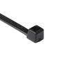 Hellermann Tyton North America T50R0HSC2 High Temp Tie, 8" Long, 50 lb. Tensile Strength, PA66HS, Black, 0.18" Width, 8" Length (Pack of 100) view 1