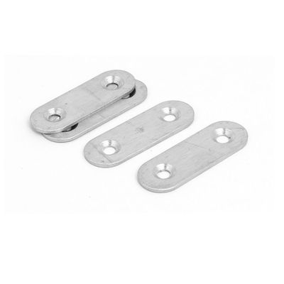 uxcell 47mmx16mmx2mm Stainless Steel Flat Mending Repair Plates Brace Connector 4pcs