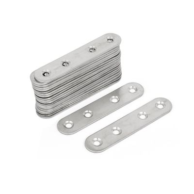 uxcell 80mmx17mmx2mm Stainless Steel Straight Flat Fixing Mending Plates Brackets 20pcs