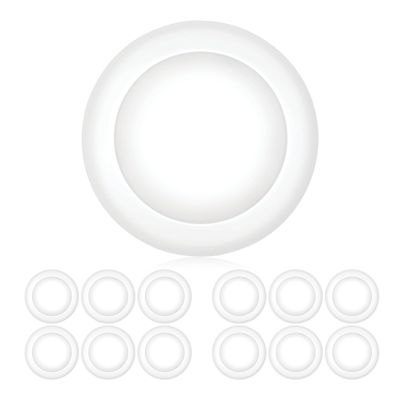 PARMIDA (12 Pack) 5/6 Inch Dimmable LED Disk Light Surface Flush Mount 15W, UL Listed, Recessed Retrofit Ceiling Disc Lights, Energy Star, Installs into Junction Box Or Recessed Can,1050lm - 5000K