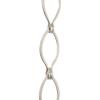 RCH Hardware CH-04-PN Decorative Polished Nickel Solid Brass Chain for Hanging, Lighting - Sleek Ovals & Unwelded Links (1 Foot) view 1