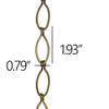 RCH Hardware CH-04-PN Decorative Polished Nickel Solid Brass Chain for Hanging, Lighting - Sleek Ovals & Unwelded Links (1 Foot) view 3